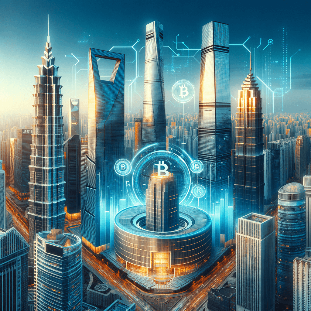 Asian stock exchanges and cryptocurrency concept